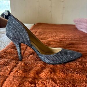 Metallic sparkle heels